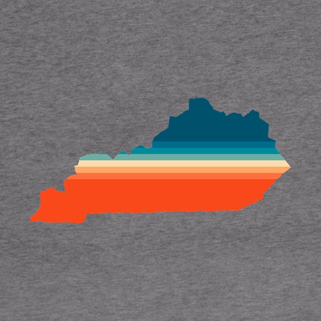 Kentucky State Retro Map by n23tees